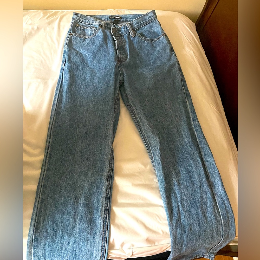 Crossover straight leg jeans